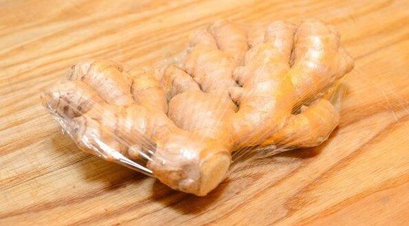 Вакуум сумкасында имбирди сактоо